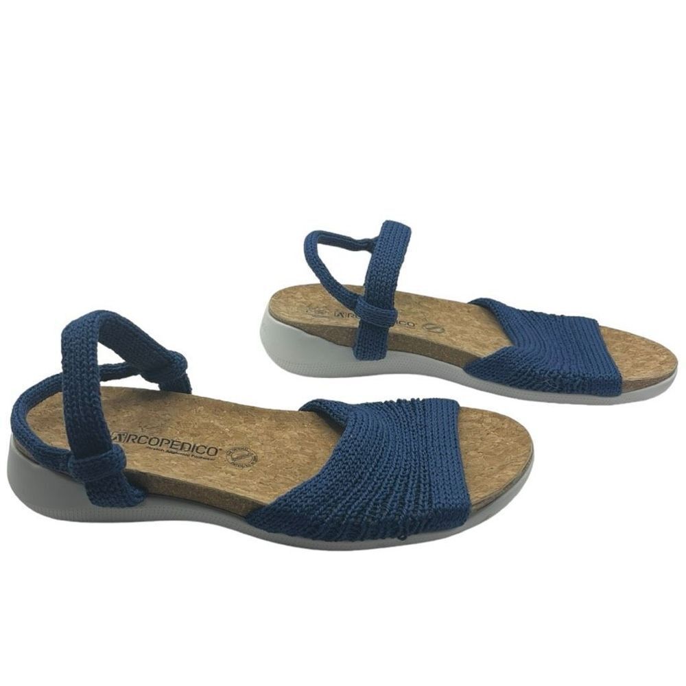 Fabulous Arcopedico Arenal Denim Sandals Shoes Cork Footbed Comfort Orthopedic - Picture 7 of 13